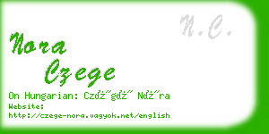nora czege business card